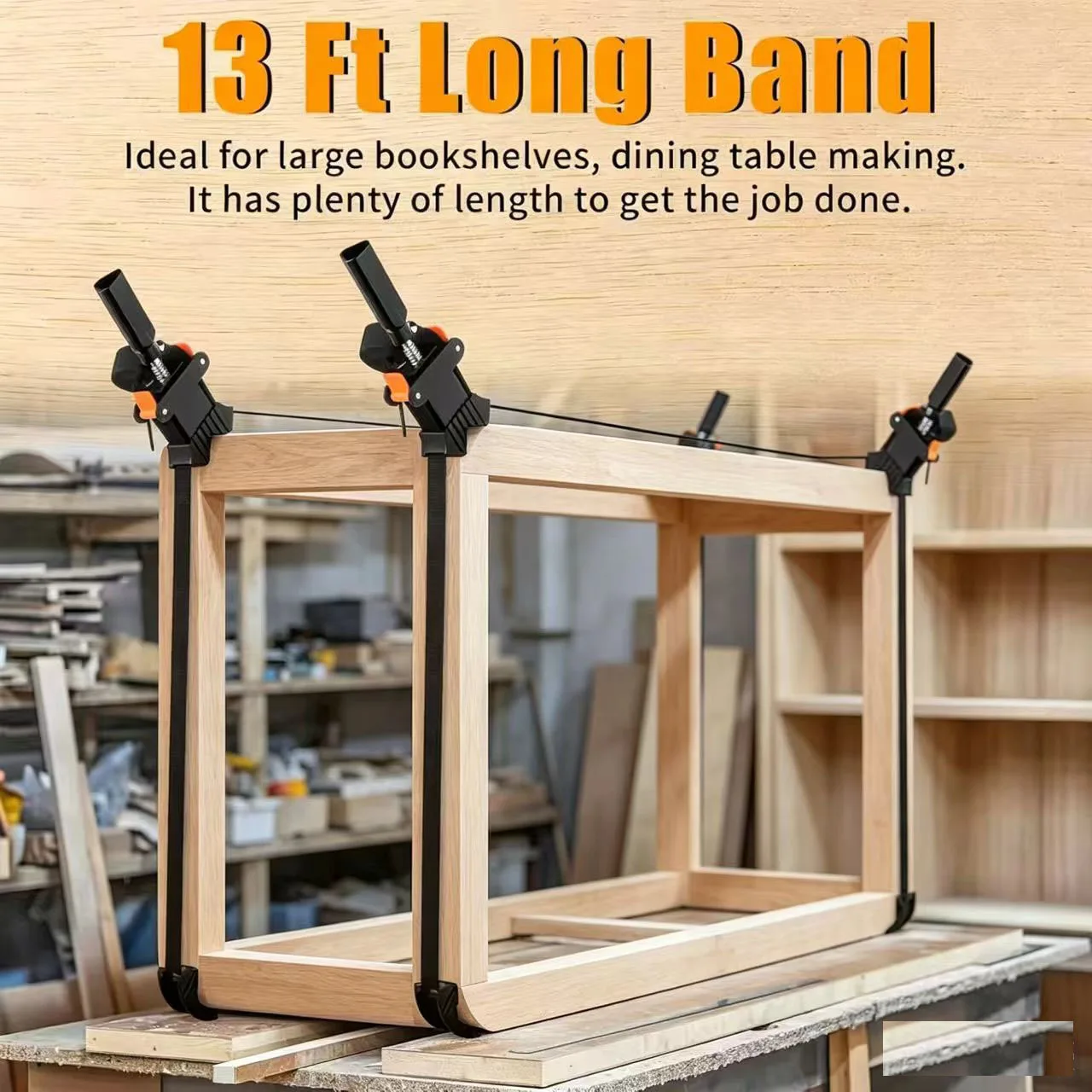 Quick Adjust Woodworking Strap Clamp 90 Degree Right Angle Polygonal Tripod Nylon Rope Adjustable Hardware Fixing Tool Supply