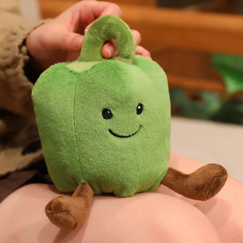 ตุ๊กตาพริกผลไม้สุดน่ารัก ขนาด 15 ซม. พริกเขียว พริกแดง ของเล่นตุ๊กตาพริกสำหรับเด็ก ของขวัญสุดสร้างสรรค์