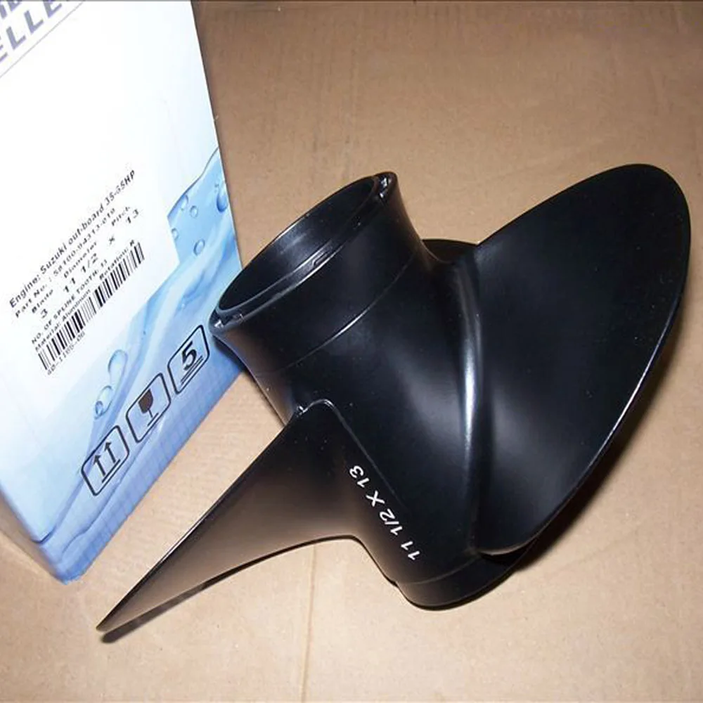 13 Slots Outboard Motor Propeller, Compatible with Suzuki 2 Stroke 40-55HP / 4 Stroke 40-65HP, 11 1/2x13 Boat Replacement Part
