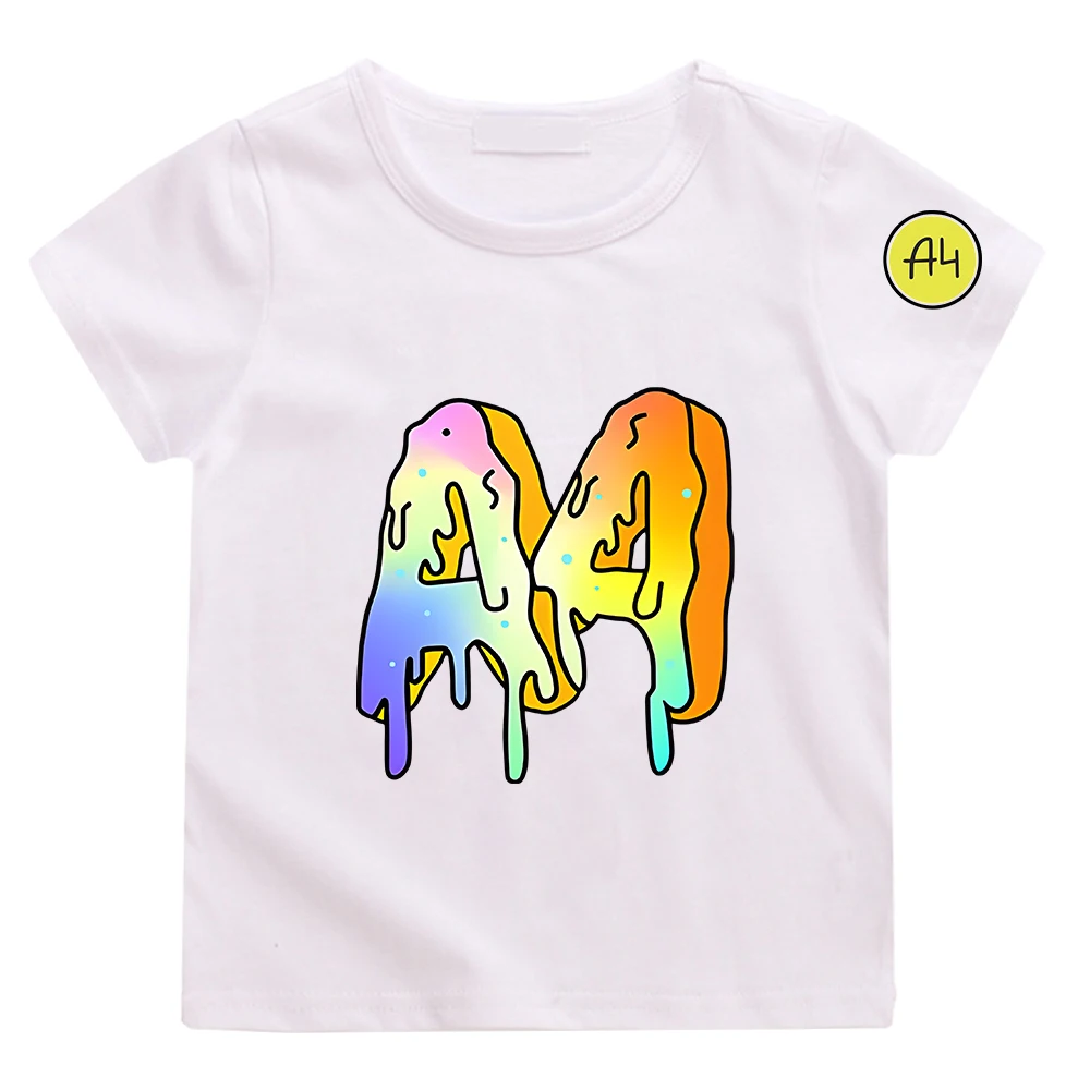 А4 Donuts T Shirt Kids T-shirt Merch A4 Lamba Shirt Boy Girl Short Sleeves T-Shirts 100%Cotton Summer Children Baby Clothing Top