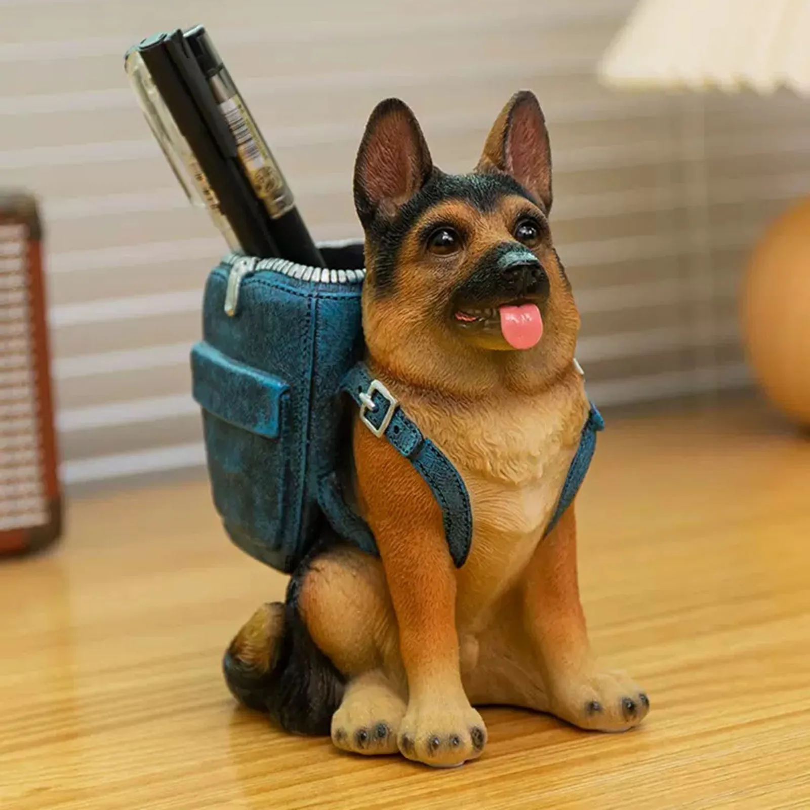 Держатель для ручек, изделия из смолы для собак, домашний учебный стол, ручка для хранения, милая собака, скульптура, украшения, офисный скульптурный стол, ремесло, декор для собаки