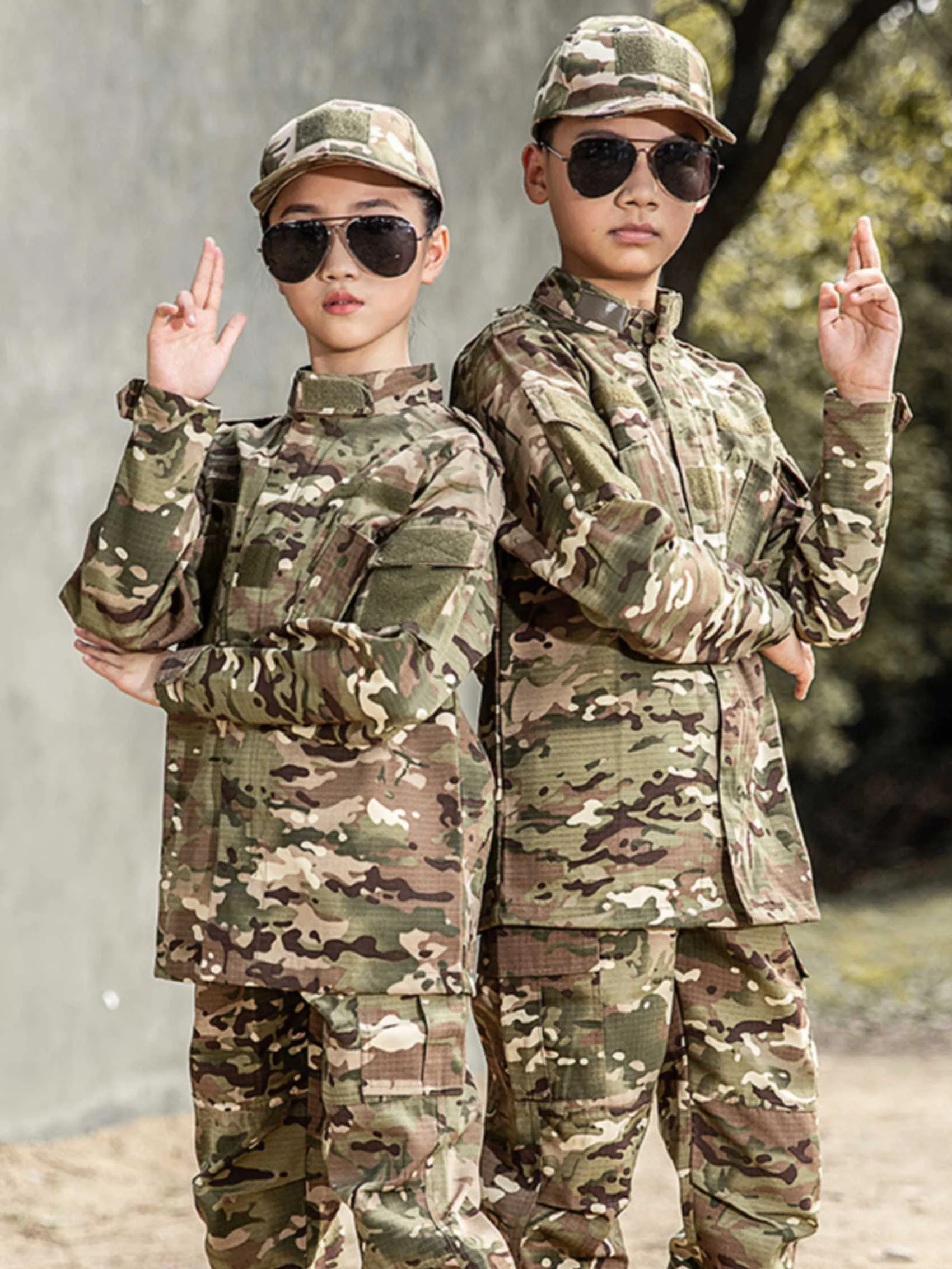 Children's Camouflage Training Uniforms, Kidsren's Summer Camp Outdoor Suits