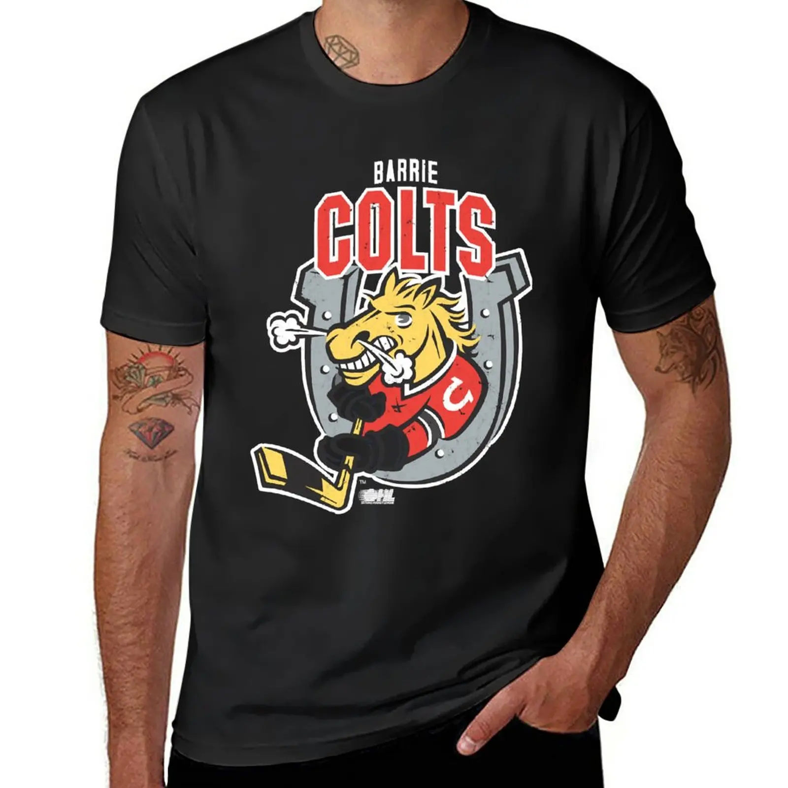 New Barrie Colts T-Shirt sports fan t-shirts Tee shirt men workout shirt