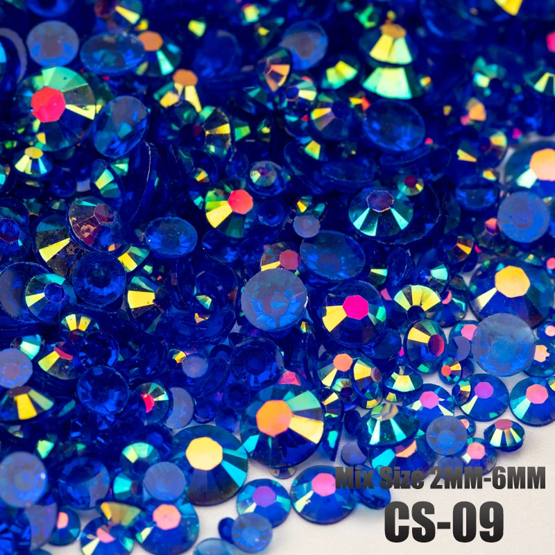 VDD 30/100g Gemischte Größen 2-6mm Harz-Strass-Kristall-Flachsteine aus Kunststoff Großhandel DIY Nagelzubehör Kunsthandwerk Dekoration – Detail 13