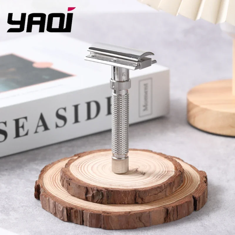 Yaqi 2025 جديد رجالي ألتيما الفولاذ المقاوم للصدأ قابل للتعديل جودة عالية سلامة الحلاقة ريترو موضة متقدمة المحمولة السفر الحلاقة