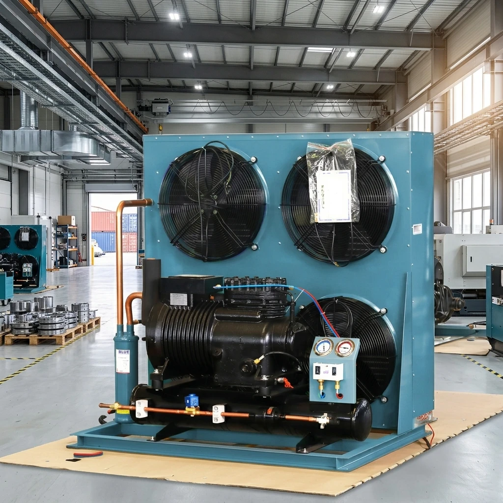 15HP Cold Room Condensing Set Compressor Refrigeration Unit Air Cooled Open Type Cold Storage Compressor Condensing Unit