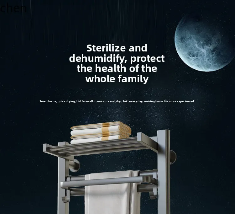 LXC portasciugamani elettrico asciugatura e disinfezione bagno domestico senza perforazione porta asciugamani riscaldanti per tutta la macchina