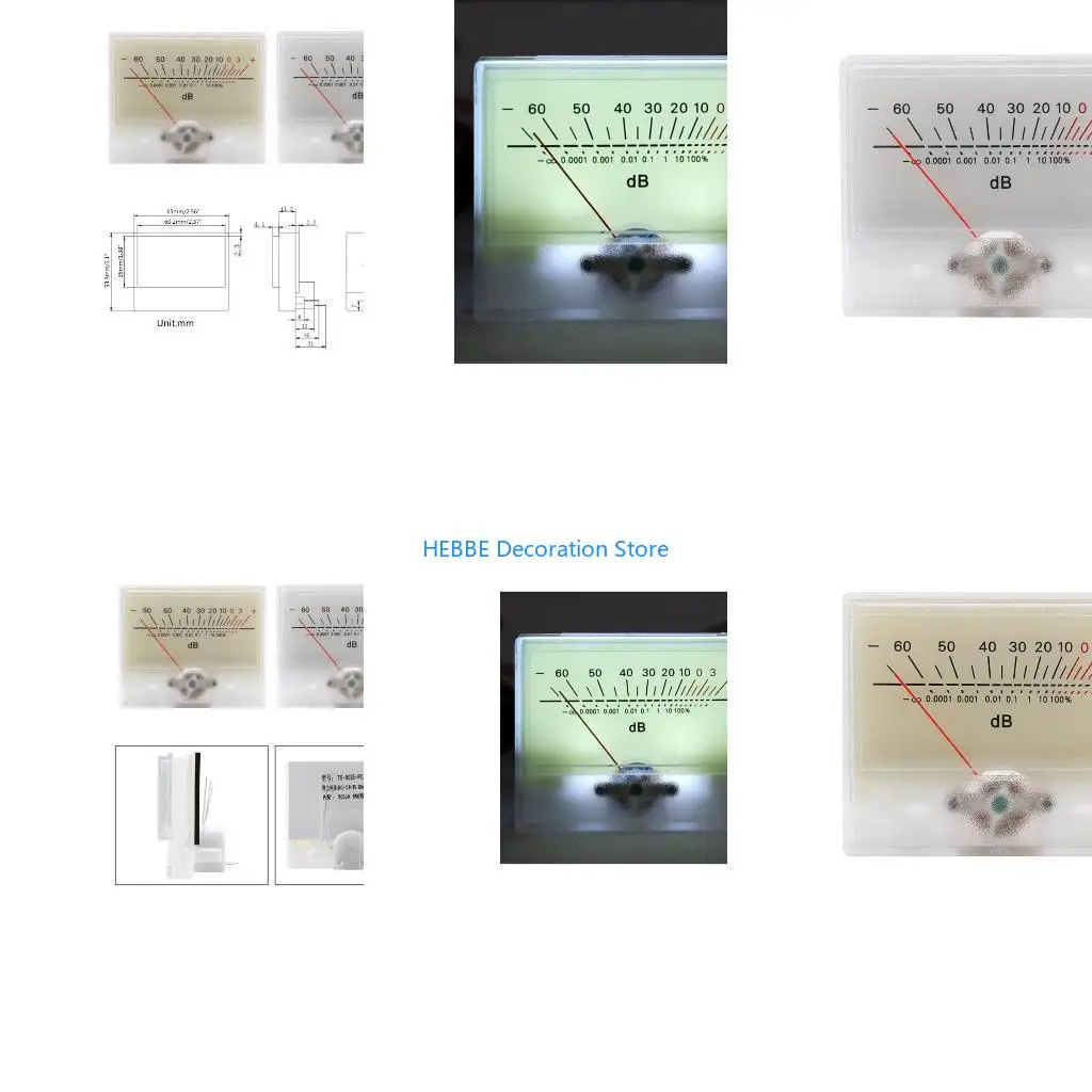 B0KC High Performance VU Level Meter Meter Amplifier Suitable for Home for Audio Equipment LED Backlight