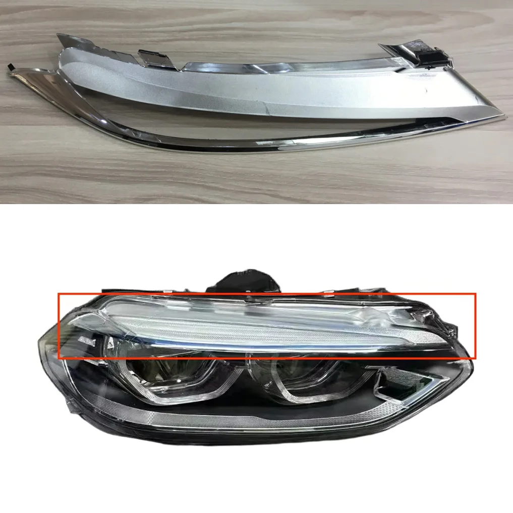 Suitable for BMW 1 Series F52 LED Headlight Decorative Strip F52 LED Front Headlight Eyebrow Electroplating Frame Bright Strip