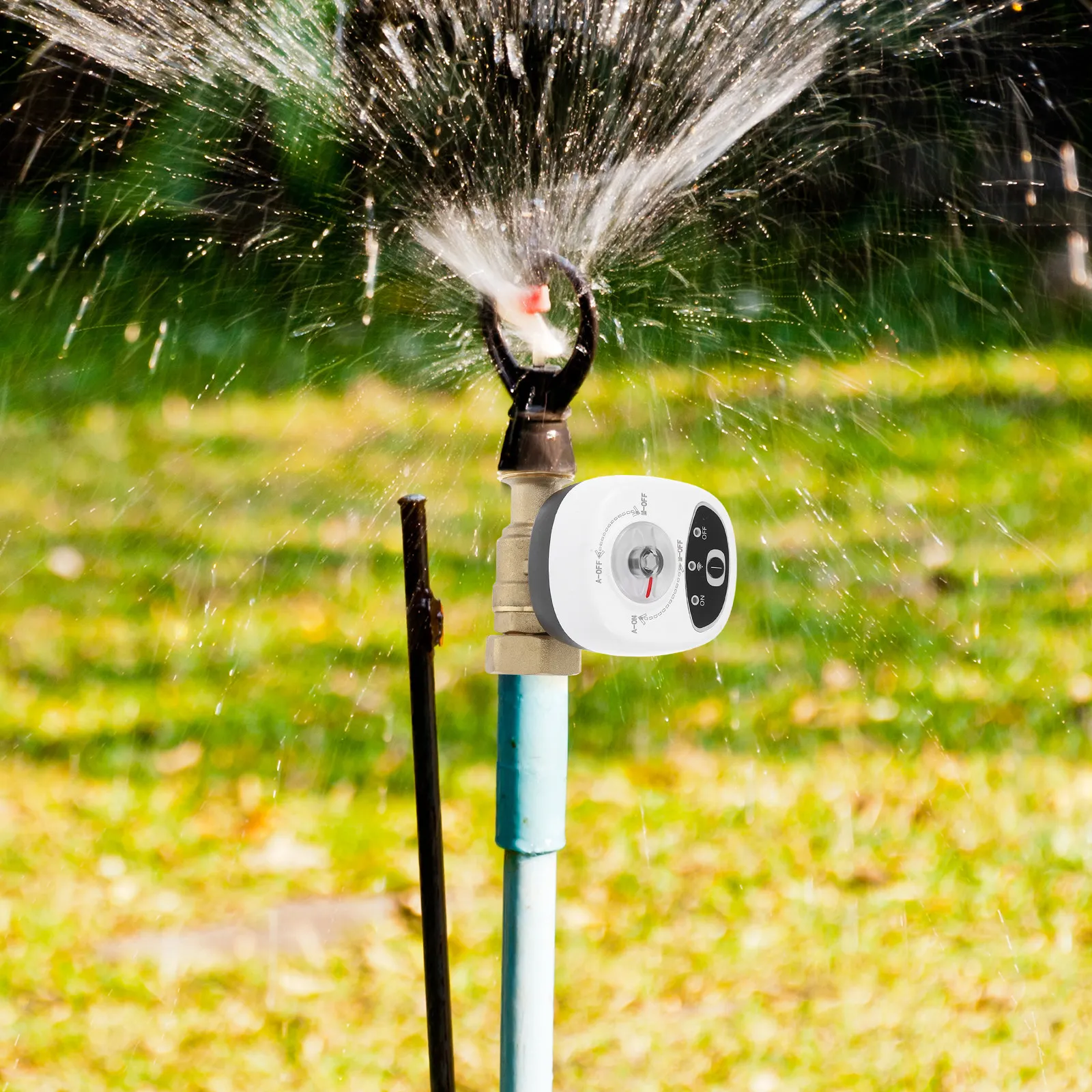 Automatic Water Shut Off Valve Wireless Hub Control Brass Ball Timer for Garden Irrigation System