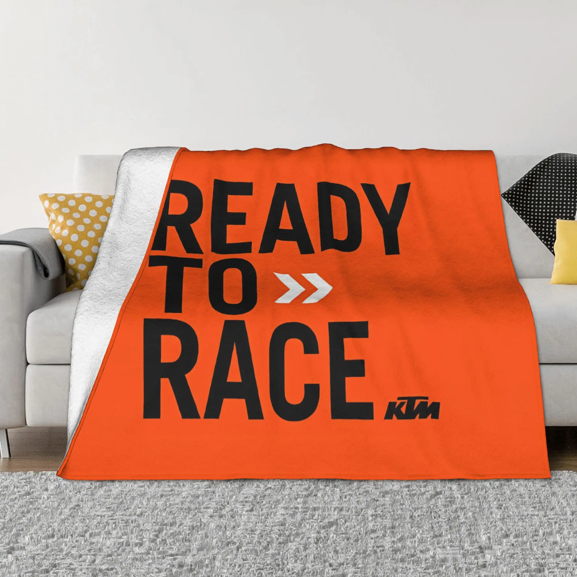 Ready To Race Motocross Enduro Cross Blankets Bike Racing Plush Throw Blankets Bedding Couch Decoration Lightweight Bedspread