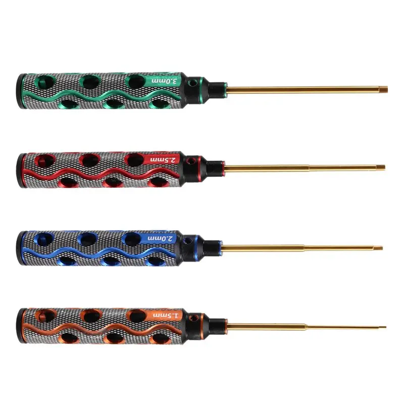 Für Renndrohnen, Flugzeuge, Autos, Boote, RC-Teile Kompatibles Sechskant-Schraubendreher-Set 1,5mm 2,0mm 2,5mm 3,0mm Sechskant-Werkzeugset