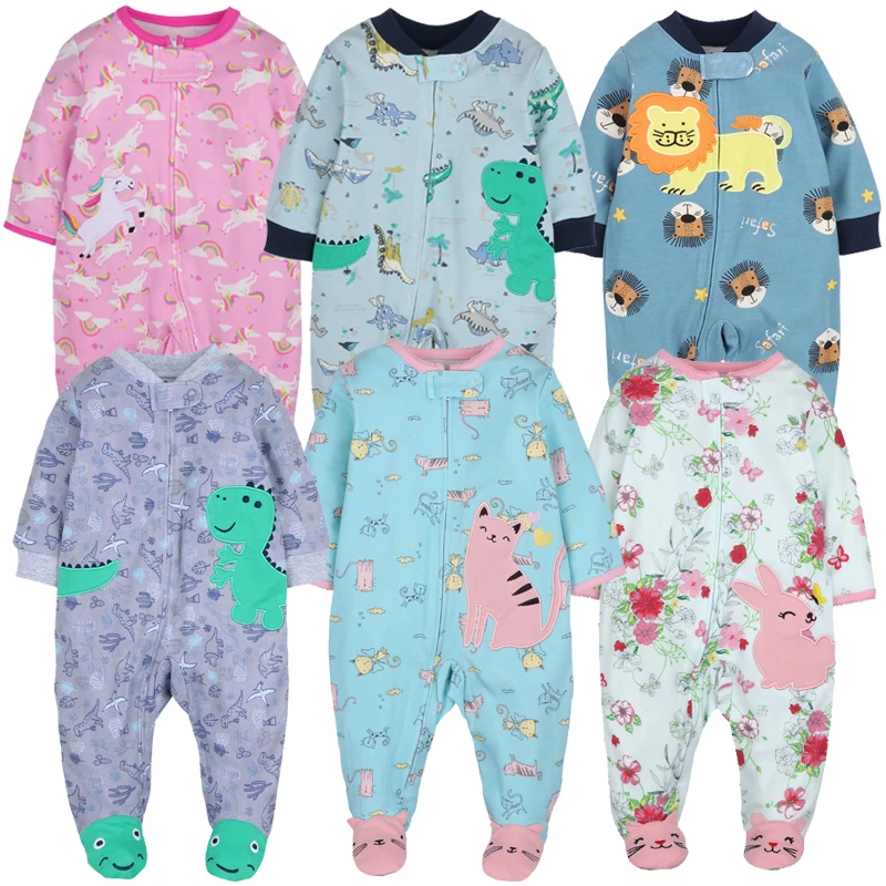 2023 Baby Pajamas Cotton One-piece Romper Clothing Zipper Newborn Clothes Toddle Girls Jumpsuit Children\'s Outfit Ropa Para Bebe