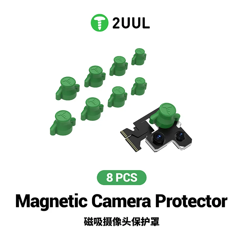

2UUL DA35 8Pcs Magnetic Camera Protector , Lens Cover for Phone Repair to Prevent Scratches & Dust Multi-Size for Various Models