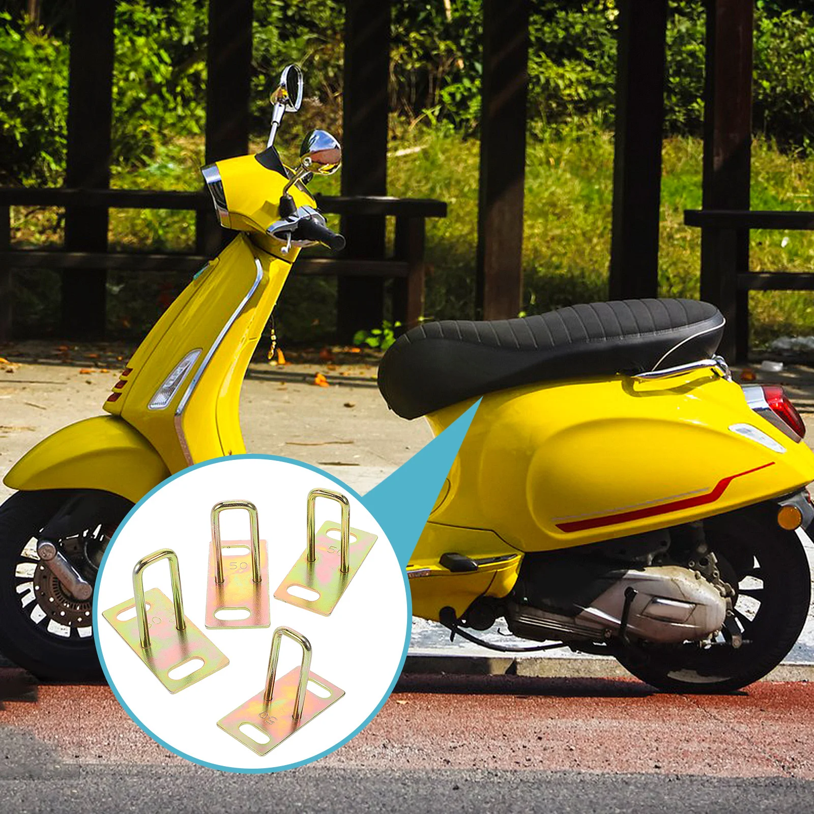 

4Pcs Electric Scooter Seat Lock Hook Secure Motorcycle Foot Pedal Saddle Seat Bucket Lock Heavy Duty Replacement