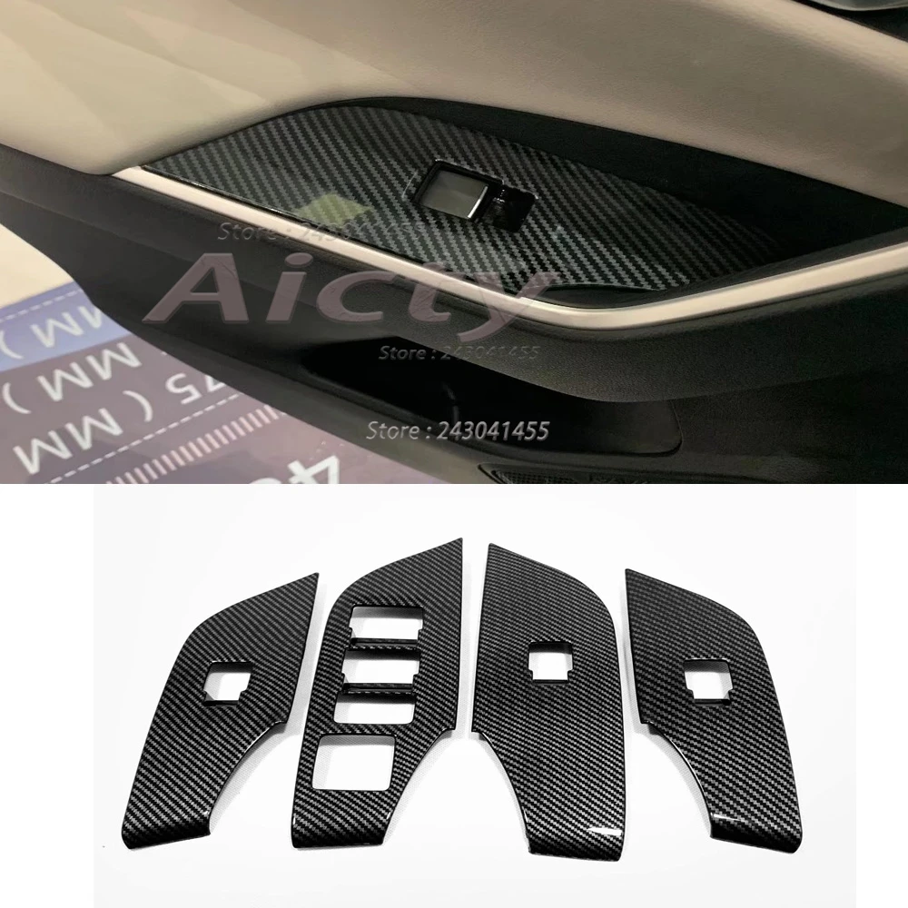 RHD for Toyota RAV4 2019 2020 2021 2022 2023 RAV 4 XA50 ABS Interior Accessories Steering Wheel Cover Window Switch Cover Trim