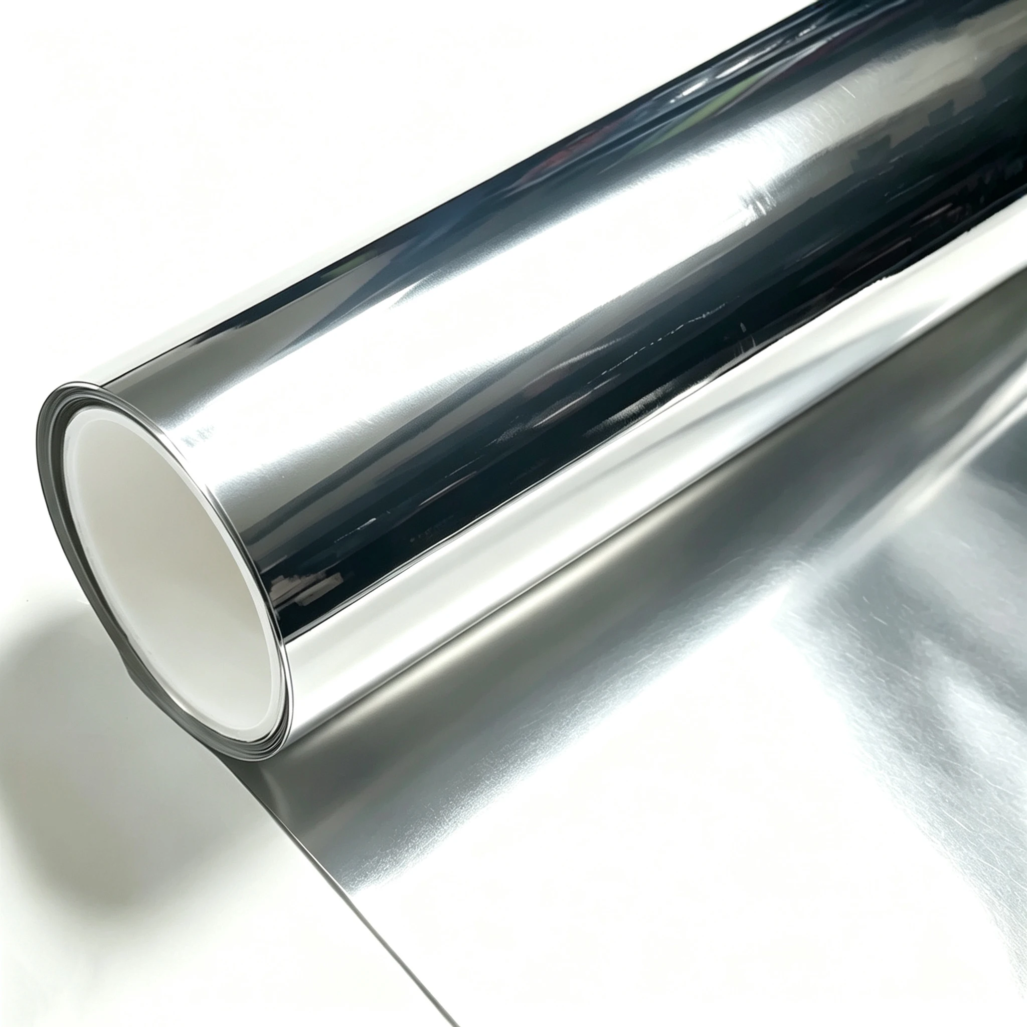 Silver Mirror Chrome Stretchable Flexible Vinyl Wrap Film With Air Release Self Adhesive Car Motorcycle Wrapping Sticker Decal