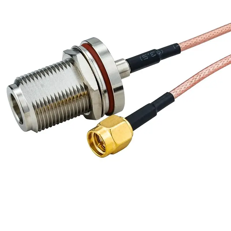 ABYN-2 Pcs RG316 50Ohm RF Coaxial Cable 7.8In, SMA Male To N-Female Bulkhead Adapter Cable For Antenna Signal