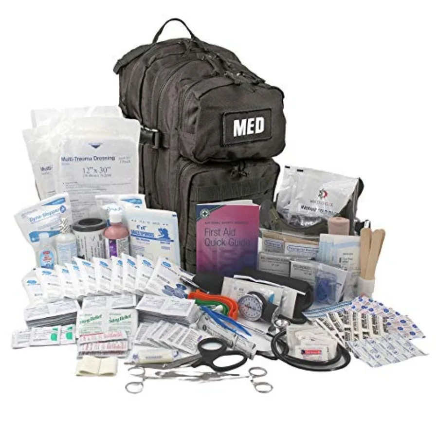 

Luminary Tactical Trauma Kit Fully Stocked First Aid Kit Backpack EMS/EMT First Responder Medical Bug Out Bag for Preppers Prof