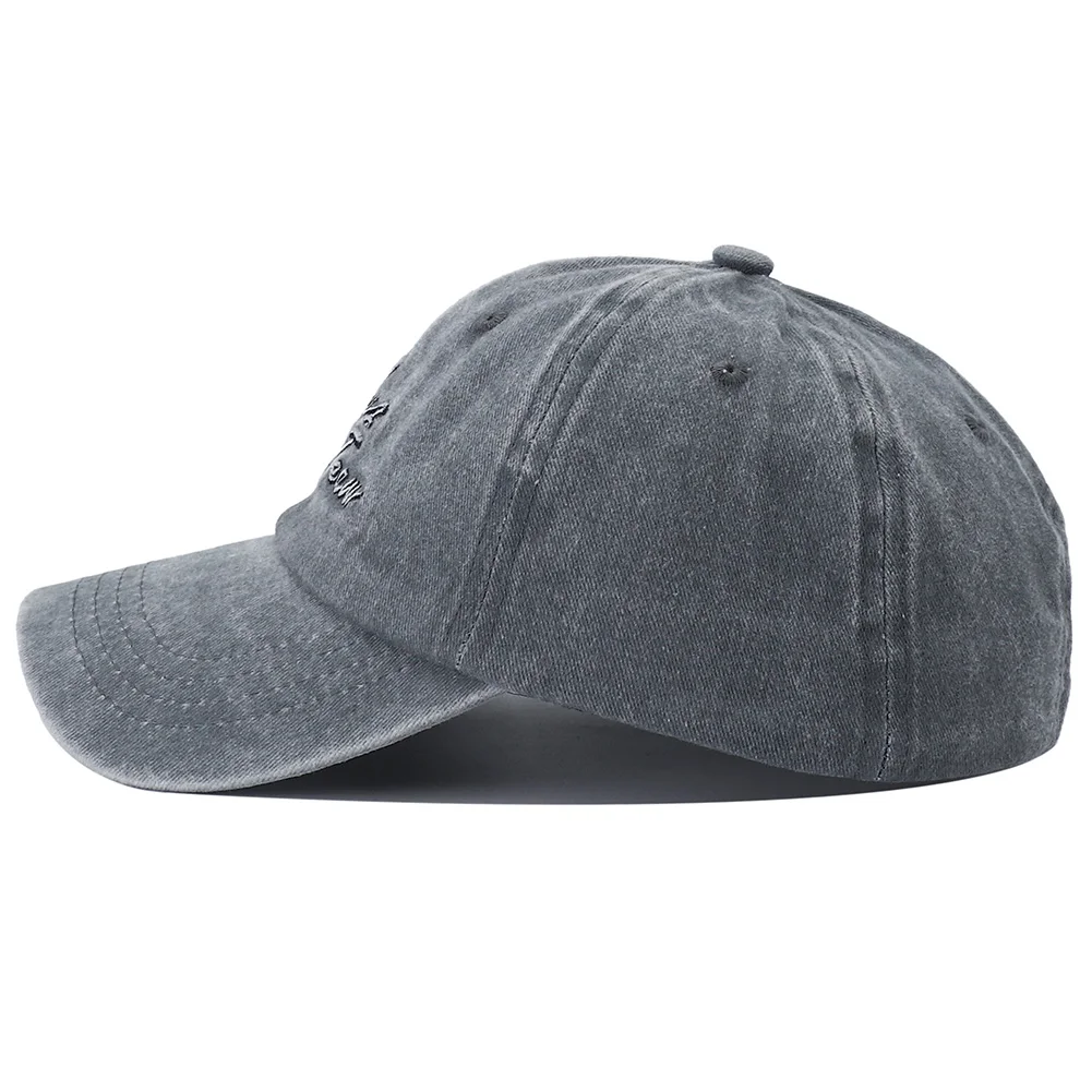 Unisex wyszywane litery prany bawełniana czapka baseballowa regulowany w stylu Vintage czapki tirówki w stylu Vintage dla kobiet mężczyzn Gorras