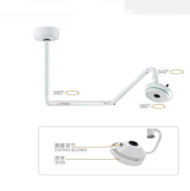 Flower Medical FY-1 Electric Wall and Ceiling Mounted LED Dental Surgical Oral Light Lamp with CE Certification 1-Year Warranty