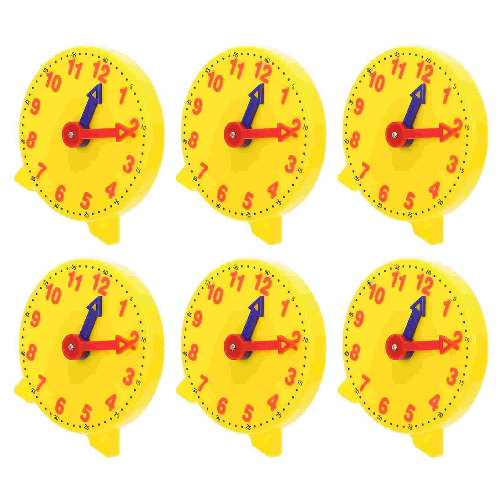 6 PCS Kids Clock Perception Time Mould Creative Learner Tool Educational Toys Mold Child