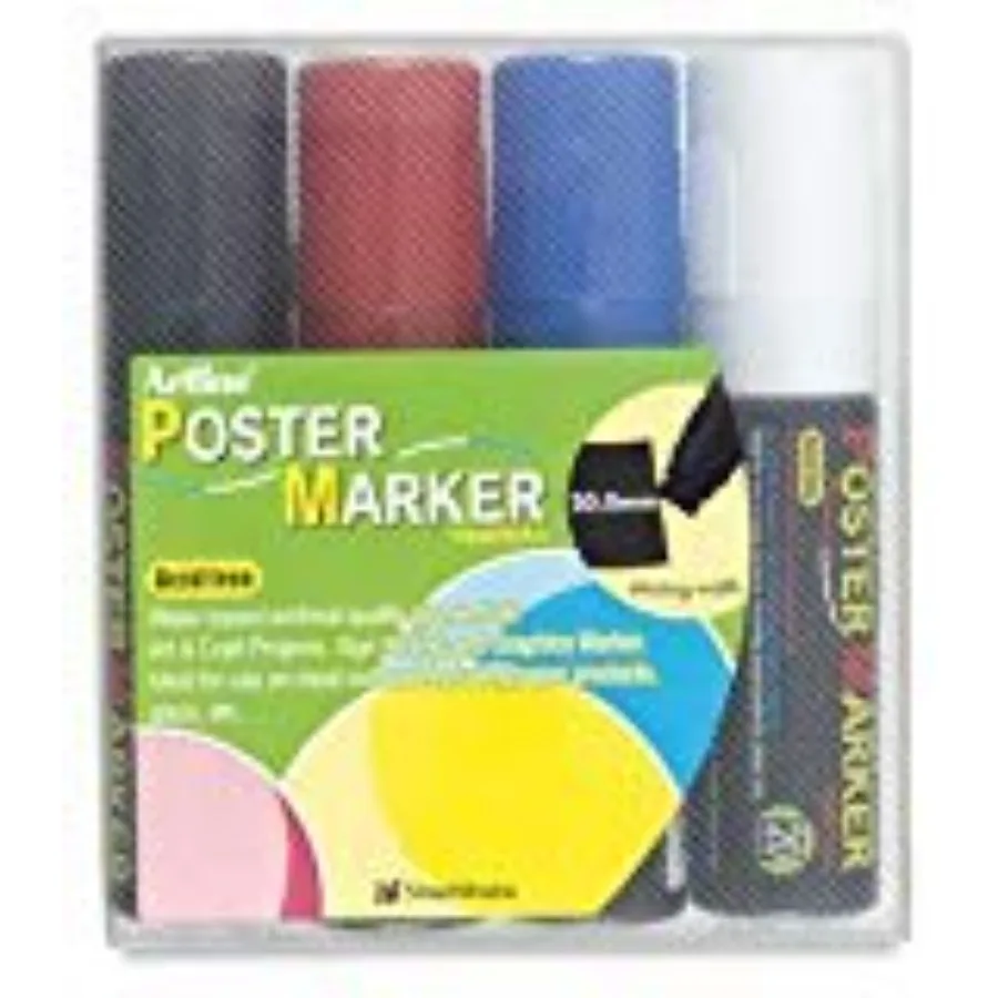 

Poster Board Markers Chisel 20.0mm Extra Wide Flat Tip and Big Nib Chart Paper Markers Visible From Great Distance Water and Fa