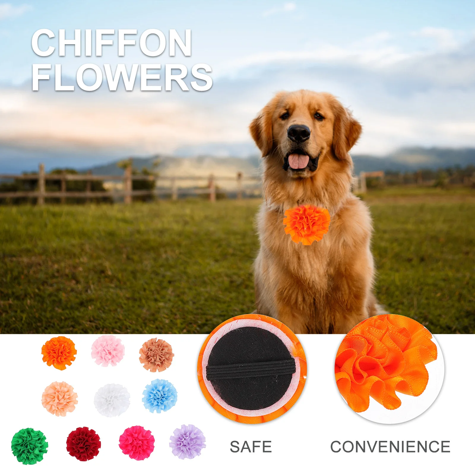 

10 pcs Pets Collar Flower Decor Cute Bows For Cats Dogs Puppy Kitten Neck Accessories Lightweight Polyester For Parties Weddings