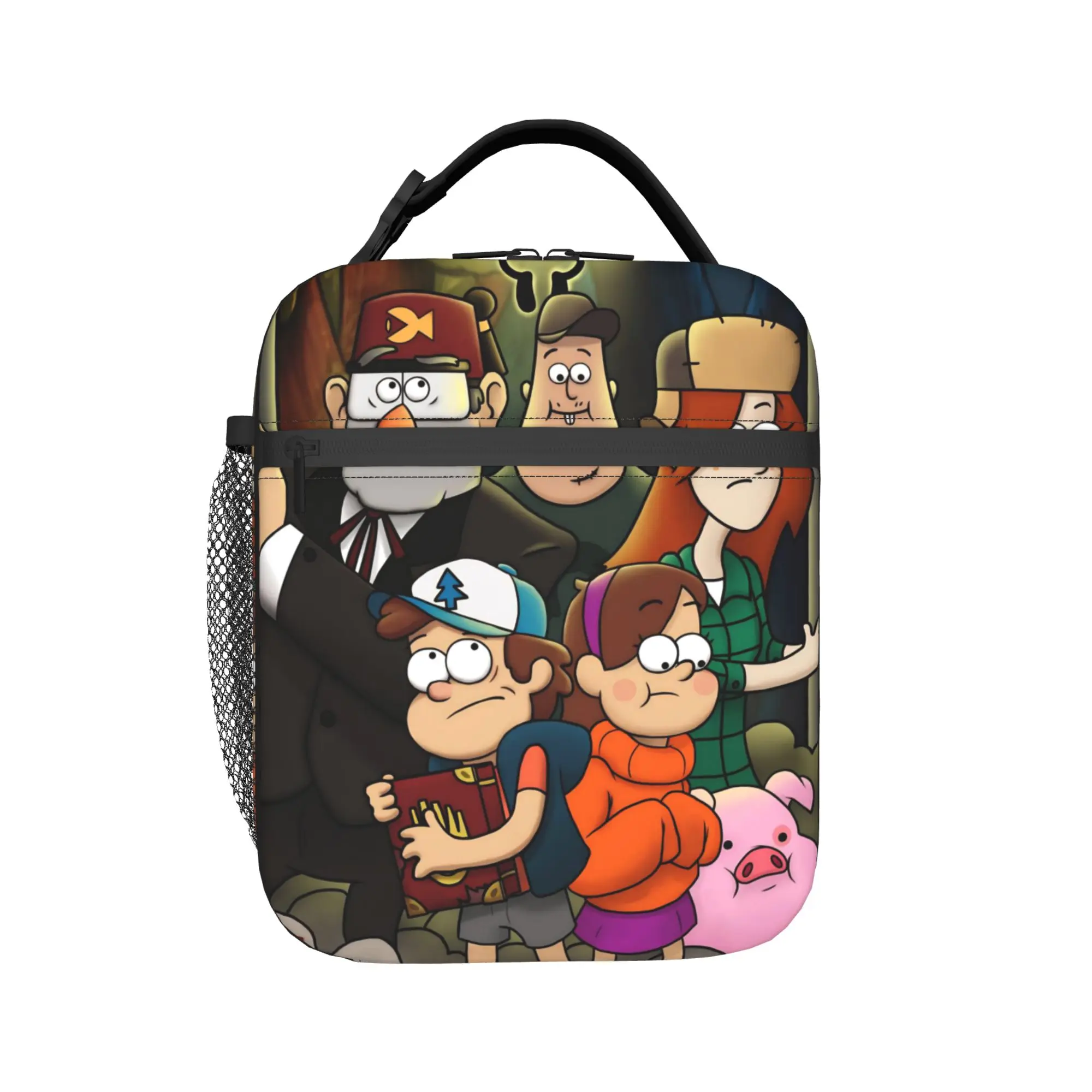 G-Gravity Falls Insulated Lunch Bags for Men Women  Storage Food Box Portable Cooler Thermal Lunch Boxes For School Office