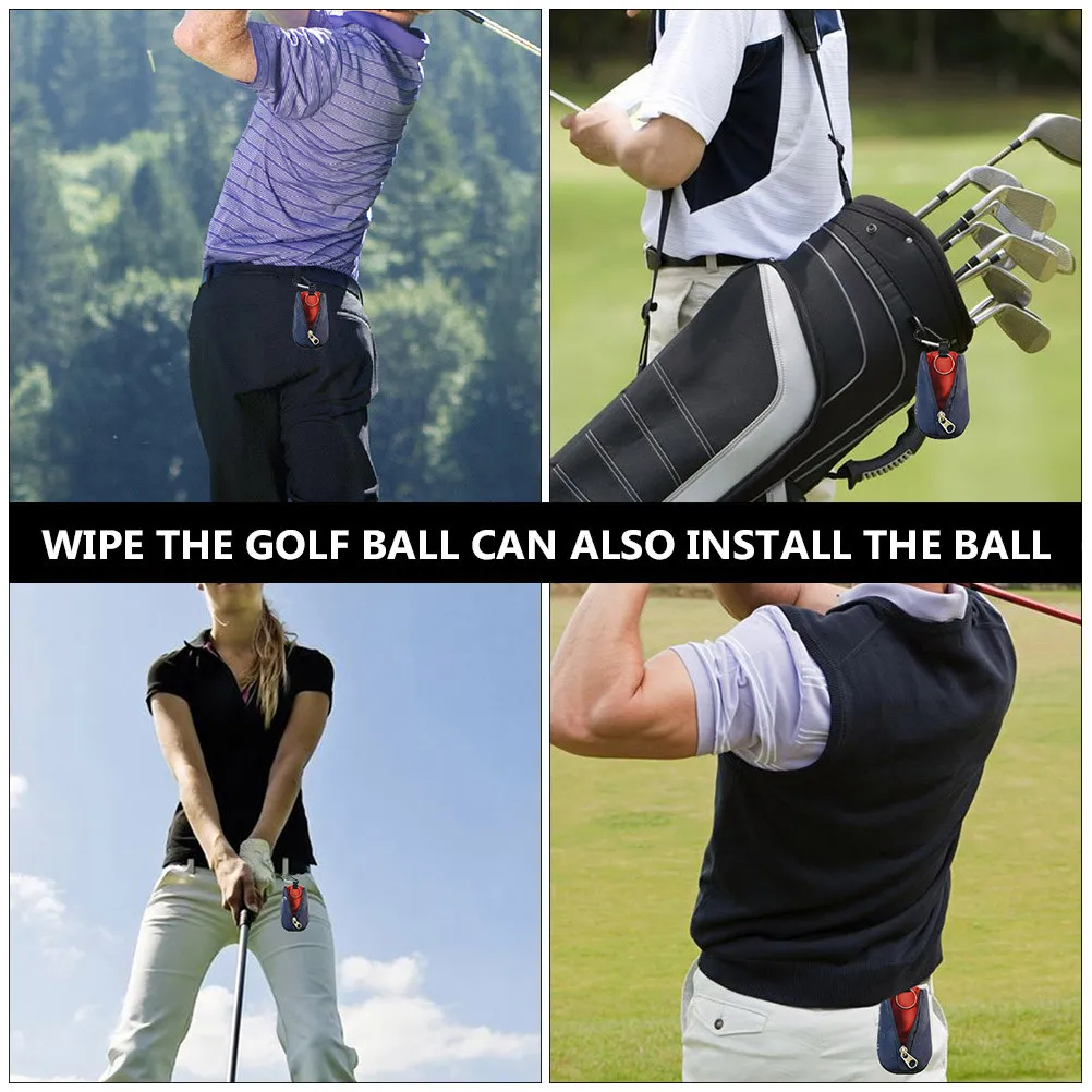 

1Pcs Golf Waist Bag Compact Ball Cleaning Tool Stain Free Operation Suitable for All Golf Balls Portable Ball Washer Accessory