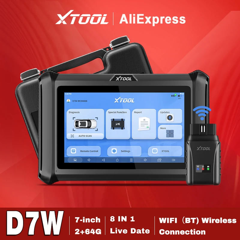 XTool D7W WiFi Automotive Scanner Bi-directional control Auto Vin 36+ Services CANFD DOIP All System Car Diagnostic Tool