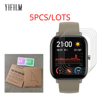 5Pcs For Xiaomi Huami Amazfit Bip 5 U BIT PACE S Lite GTS 2 3 2e GTS4 Mini POP Pro GTS 4 Screen Protector Full Coverage TPU Film