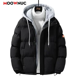 Jaqueta casual à prova de vento masculina, parkas windproof, casaco masculino, casaco para outono e inverno, mantenha aquecido, nova moda