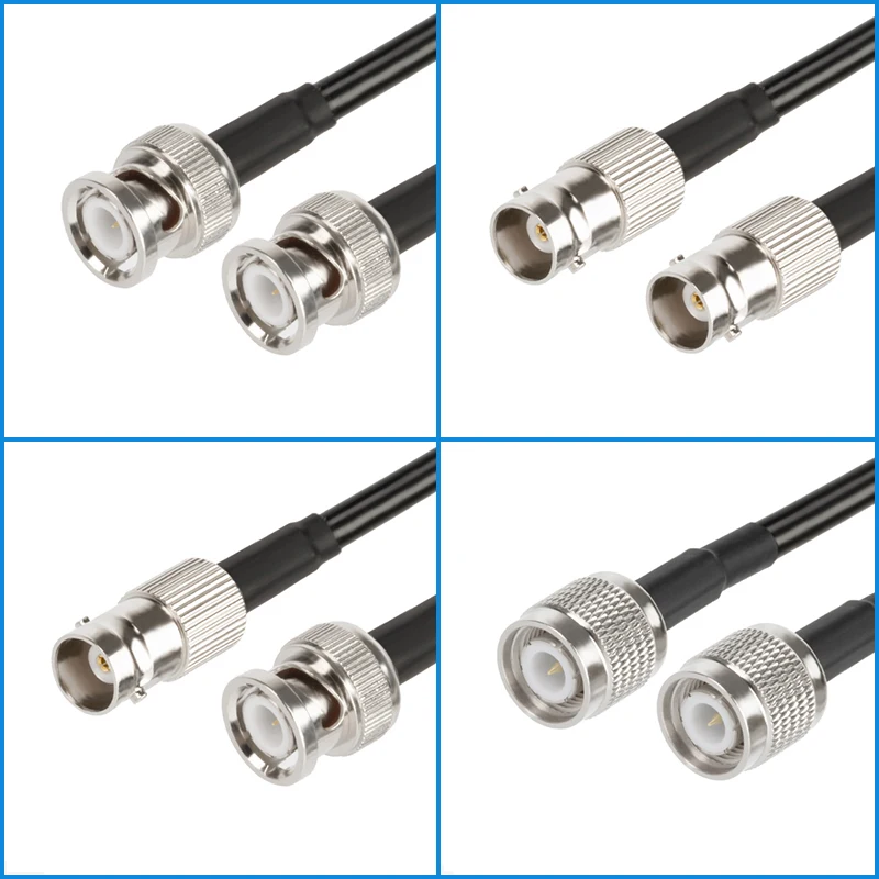 Cable Coaxial RG58 BNC macho a TNC macho hembra, conector Pigtail Coaxial, línea de cable TNC a TNC macho, 0,3 M-30M