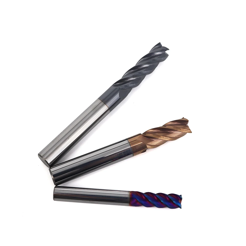 Augusttools HRC55/60/65 End Mill Carbide Milling Cutter For Metal Router Bits 4 Flutes Tungsten Steel Endmill Diameter 2 4 6 8mm