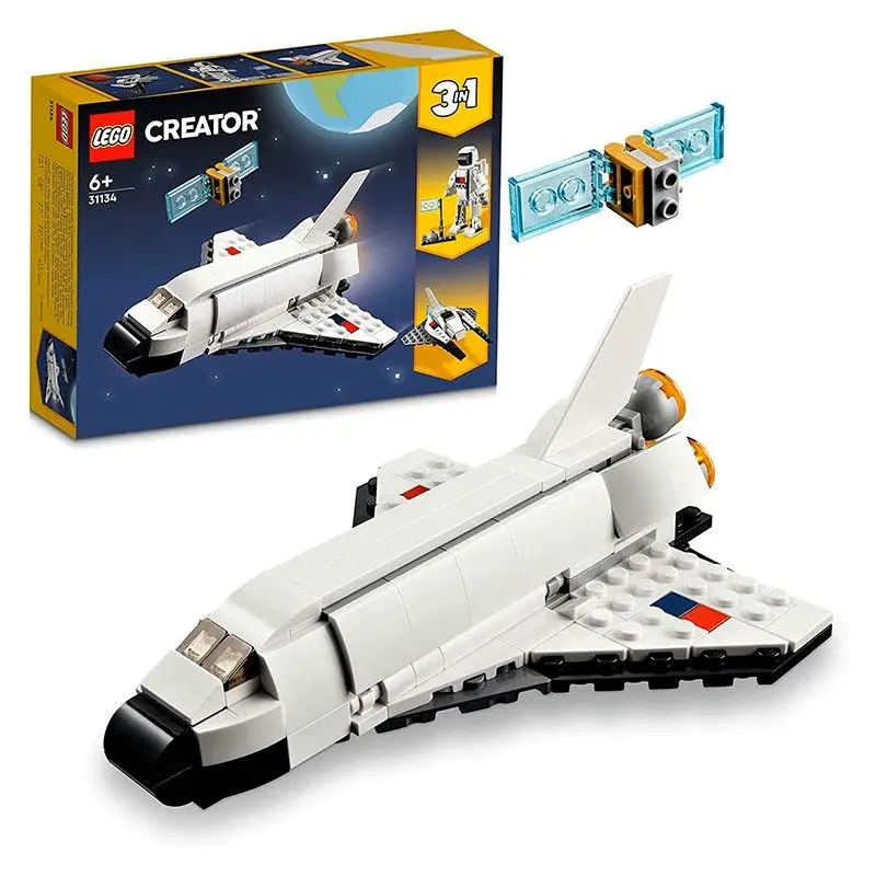 

LEGO 31134 Creator 3 in 1 Space Shuttle Building Toy for Kids, Creative Gift Idea for Boys and Girls Ages 6 and Up