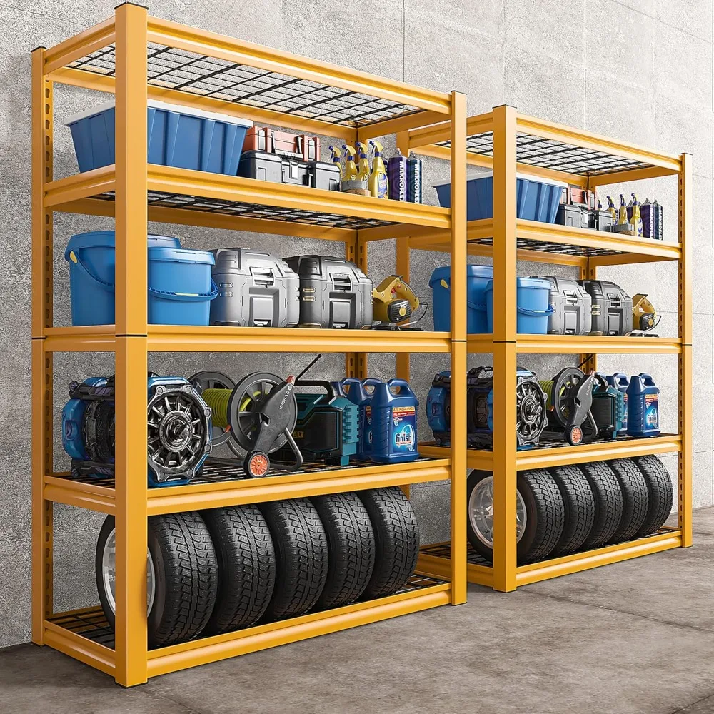 Garage Storage Shelves Heavy Duty 40''W Adjustable Garage Storage Shelving Load 2000 LBS 72''H Metal Wire Shelves Unit