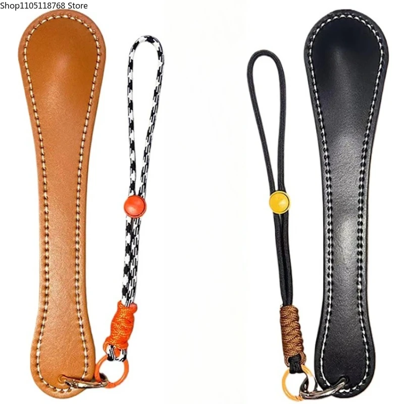 Classic Boston Leather Racket Multi-function Self-defense Cowhide Racket Contains Lead Block Portable Tactical Self-defense Tool