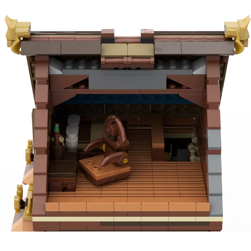 1943 pçs MOC-21343 ideias viking vila loja blocos de construção medieval ferreiro casa arquitetura modelo brinquedos para crianças presente