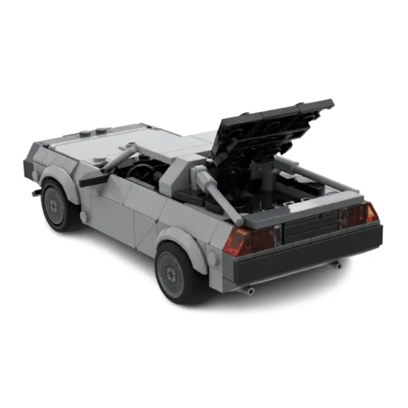 377-elementowy zestaw klocków MOC Powrót do przyszłości - model pojazdu z drzwiami w kształcie skrzydła mewy, zabawka, prezent