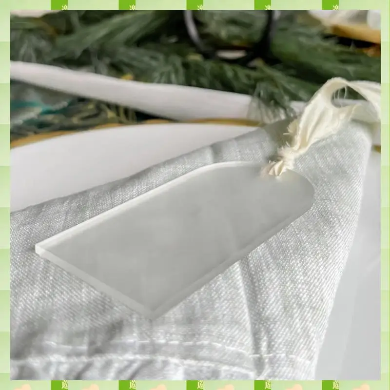 2025年フロストアクリルウェディングブランクプレースカードクリアアーチギフトタグネームプレートシートチャートDIYマークプレースパーティー用、フロストアクリル