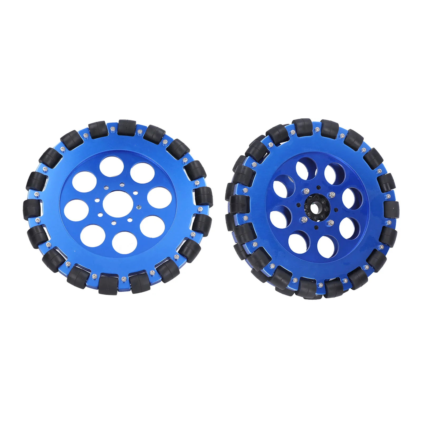Omni ล้อ 8in รอบทิศทางอลูมิเนียมอัลลอยด์ Hub ส่วนประกอบสําหรับหุ่นยนต์ DIY Omni ล้อ Omni ล้อหุ่นยนต์ล้อ