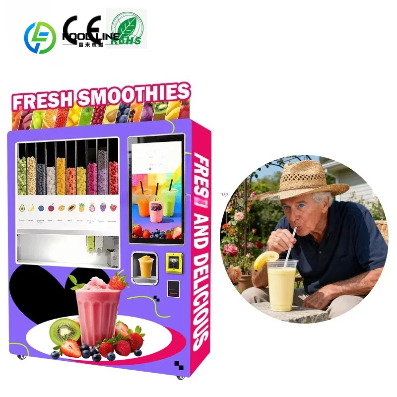 Customized High Quality Smart Party Automatic New Full Automatic Good Quality Self-Service Smoothie Vending Machine