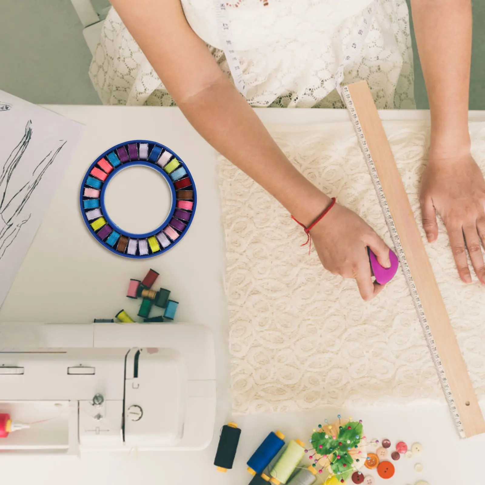 26 Bobbin Storage Box Silicone ganizer Container Plastic Case For Bobbin Sewing Thread Keeper R om Colors Gifts