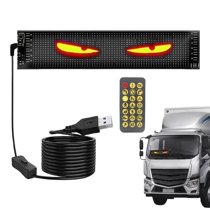 

Programmable Flex Car LED Display RGB Devil Eye Lamp Soft Screen Programmable Flex Car Display Funny Eye Light Signs For Stores