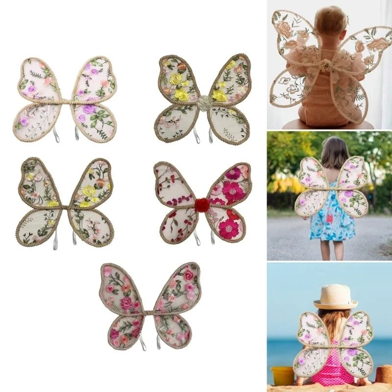 Kids Butterfly Wing Props Costume Wing Child Stage Performances Costume Soft Wing for Birthday Parties