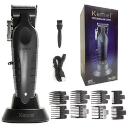 Kemei Hair Clipper Kit para Homens, Barbeador Elétrico, Aparador De Cabelo, Máquina De Corte Profissional, KM-2296