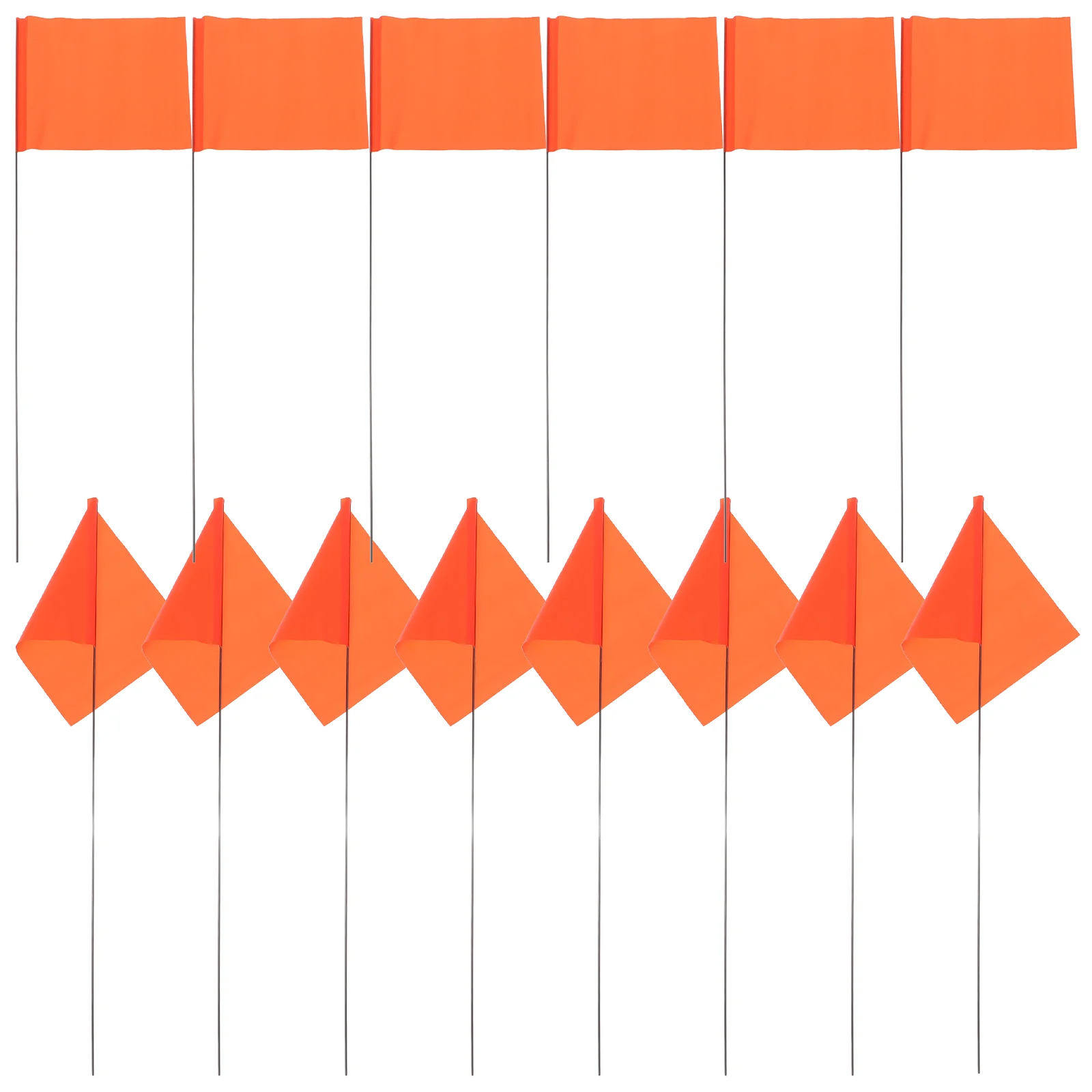 50 Pcs Flag Garden Irrigation Flags Yard Marking for Lawn Banner Sprinkle Water Steel Wire