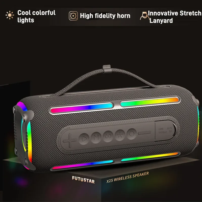 60W High Power Color RGB Fashionable Bluetooth Speaker Portable Outdoor Family Gathering Cinema Subwoofer Caixa De Som Bluetooth