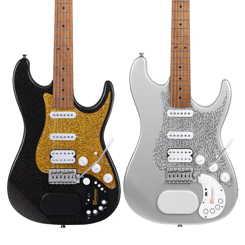 

Vibe-T3 Solo Electric Guitar Poplar Body Baked Maple Neck Black/Silver New Arrival Low Price High Quality Sale